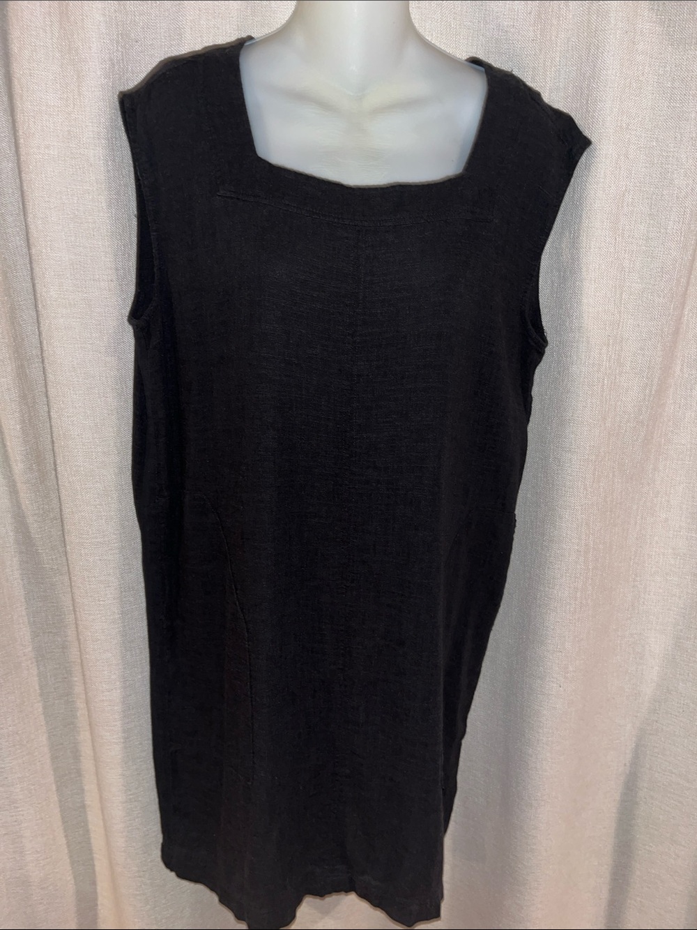 Splendid Linen Blend Black Shift Dress